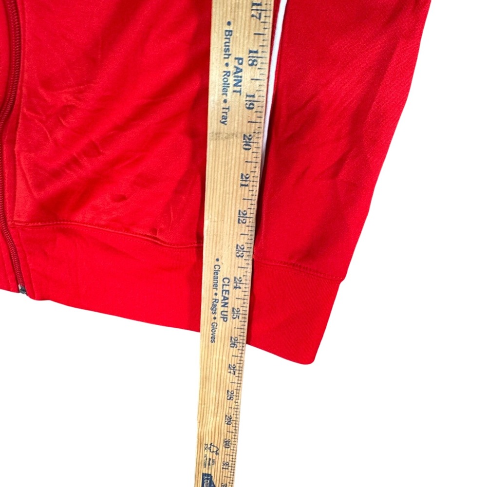 VTG Nike Womens XL Red Track Jacket Full Zip Athletic Dept Logo Y2K Sporty Retro - Picture 8 of 10